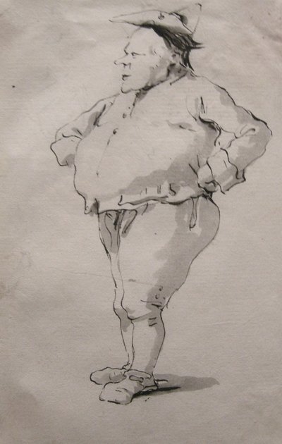 Karikatur eines Menschen von Giovanni Battista Tiepolo